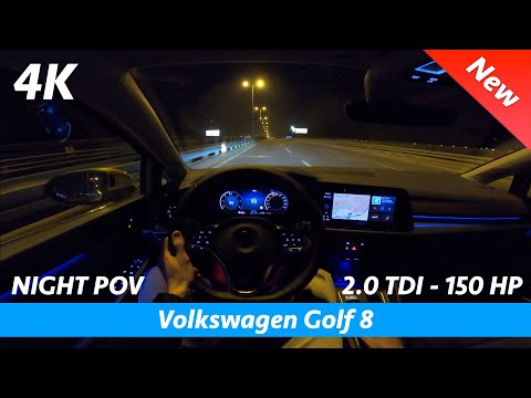 Volkswagen Golf 8 2020 - Night POV test drive and FULL review in 4K | LED Matrix Headlights, 0 - 100