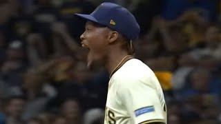 Abner Uribe Strikes Out the Side in the 9th to Close Game 2 vs Cubs!