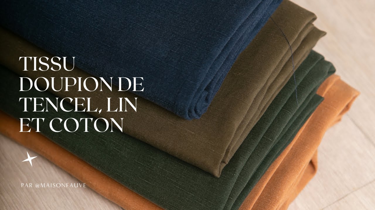 Tissu doupion de tencel, lin et coton - Plusieurs couleurs