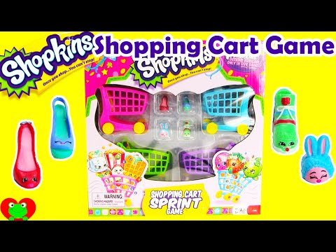 *NEW* Shopkins Shopping Cart Sprint Game with Exclusive Carts Video
