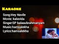Hey Navile ಹೇ ನವಿಲೇ Karaoke With Lyrics Clear Track Kalavida