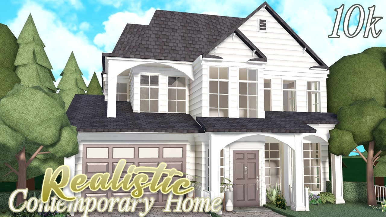 Bloxburg : 10k Realistic Contemporary Roleplay Home | No Large Plot | Roblox - House Build