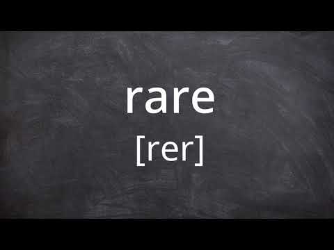 RARE   Pronunciation in American English