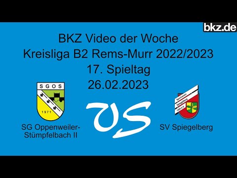 Fußball-Kreisliga B2: SG Oppenweiler-Strümpfelbach II - SV Spiegelberg