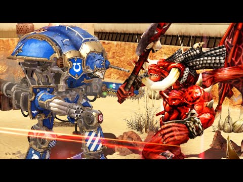 Imperial Knight vs Bloodthirster of Khorne - Dawn of War II: Codex Edition 2024