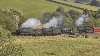 THE GREATEST QUADRUPLE STEAM Convoy, 35018 46115 45627 44932  5th August 2025