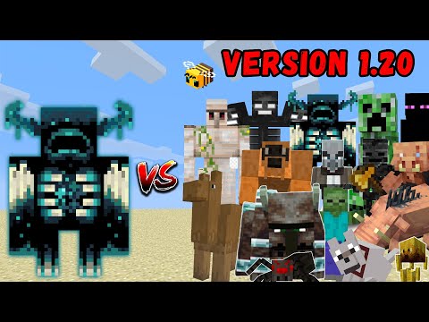 WARDEN vs Every Mob in Minecraft 1.20 / Minecraft Mob Battle