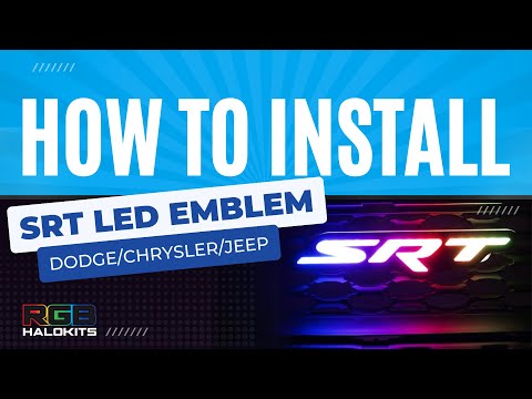 SRT LED Grill Emblem Badge Multicolor