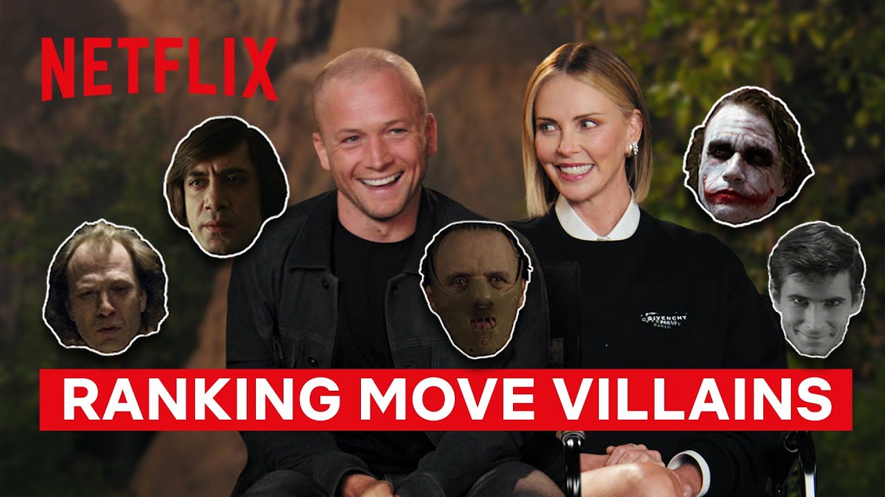 Charlize Theron and Taron Egerton Rate Movie Villains | Apex | Netflix
