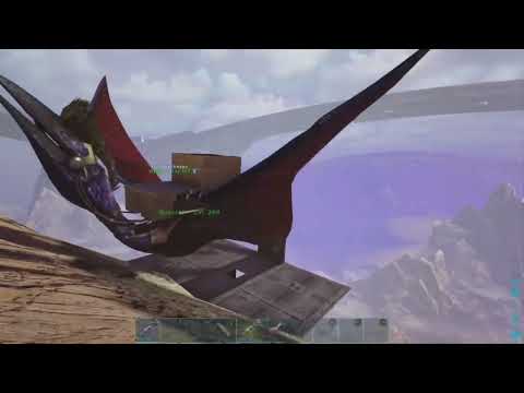 I raid a base with a tamed  quetzal #ark #smalltribes #ps5