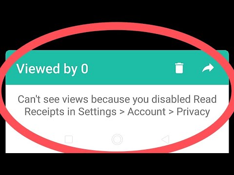 Fix Can't See Views Because You Disable Read Receipts In Settings Account Privacy | Whatsapp Status
