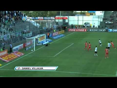 Gol de Villalba. San Martín 2 - Argentinos 1. Fecha 13. Torneo Final 2013. Fútbol Para Todos