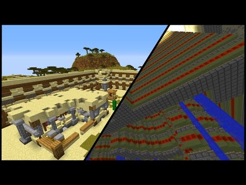 Das mit Redstone sich selbst aufbauende Wüstenschloss!