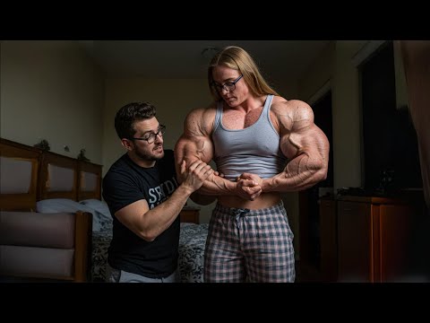 54 YEAR OLD FEMALE BODYBUILDER WITH MASSIVE BICEPS : JONQUIL