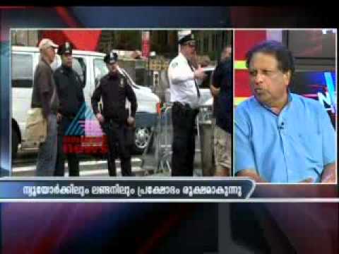 "Wall Street movement" Asianet News Hour 16,October 2011 Part 2