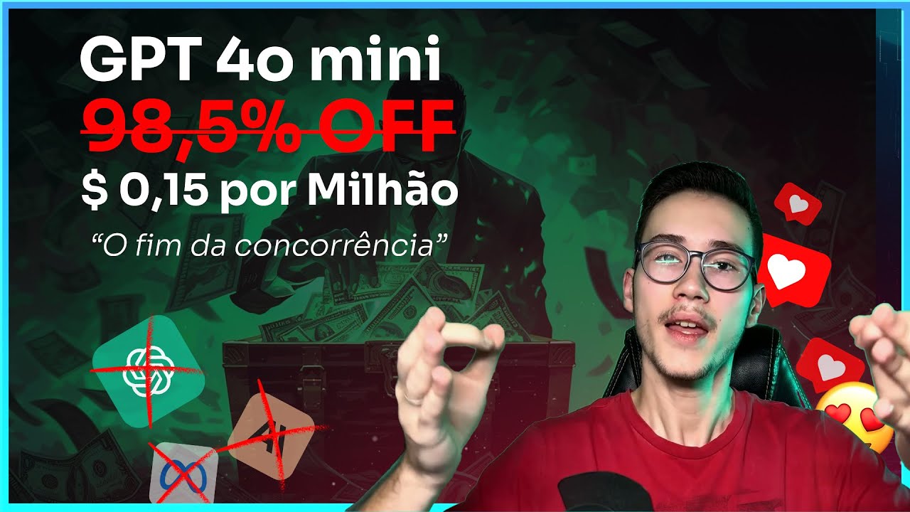 BOMBA! OpenAI lança o GPT 4o mini! Revolucione seus Chatbots e Automações com I.A.