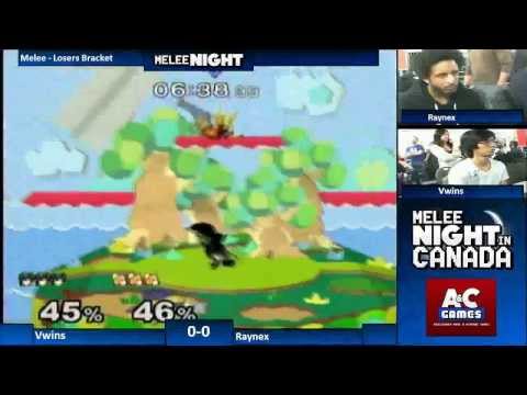 Chalcogen (Marth) vs Raynex (Fox) Melee Night in Canada