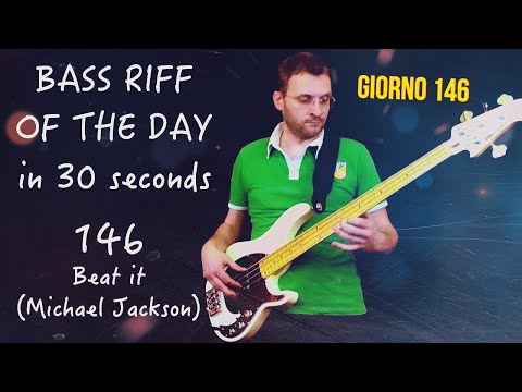 Cover al basso Beat it bassline (Michael Jackson) Bass Riff of the day in 30 seconds giorno 146