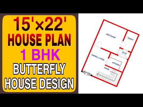 15 x 22 HOUSE  PLAN || 1 BHK HOUSE DESIGN || build my home