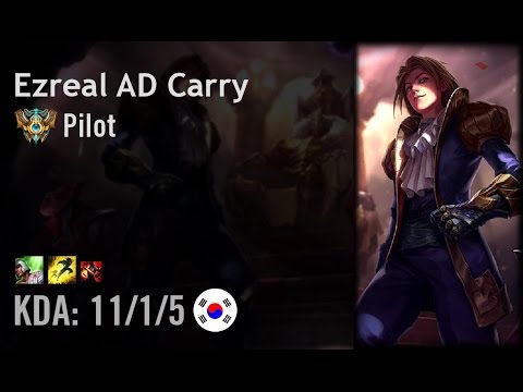 Ezreal AD Carry vs Kalista - Pilot - KR Challenger Patch 6.8
