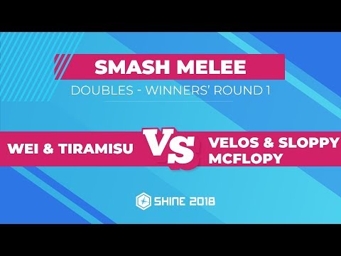 Wei/Tiramisu vs Velos/Sloppy McFloppy - Smash Melee Doubles: Winners' Round 1 - Shine 2018