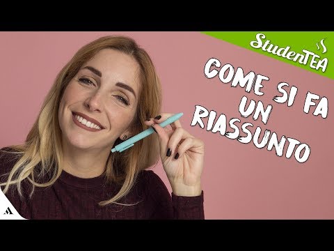 Come si fa un riassunto | StudenTEA ☕