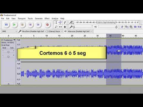 Uso de Audacity (recorte)