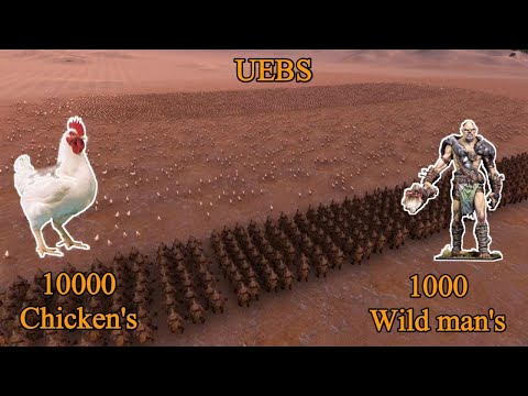 Wildman's 1000 vs 10000 Chickens' | Ultimate Epic Battle Simulator |