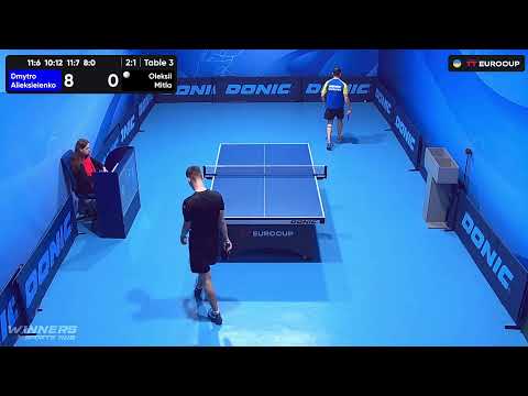 12:00 Dmytro Alieksieienko - Oleksii Mitla 28.09.2023 TT Euro.Cup Ukraine Master. TABLE 3