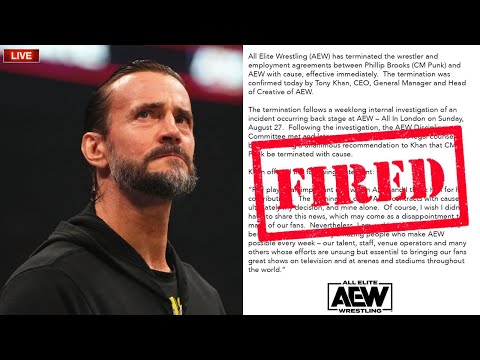 CM PUNK FIRED BY AEW! Tony Khan & AEW Release Official Statement On the Termination of CM Punk