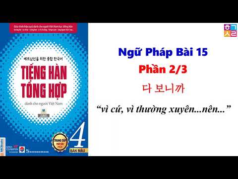 [Bai 15 - Phần 2/3] Ngữ pháp tiếng hàn tổng hợp trung cấp 4 [다 보니까] | HQSR