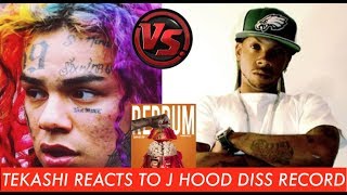 Tekashi 6IX9INE REACTS to J HOOD REDRUM (Tekashi69 Diss) But Still Thinks He is King of New York