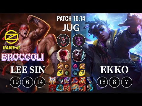 OZ BroCColi Lee Sin vs Ekko Jungle - KR Patch 10.14