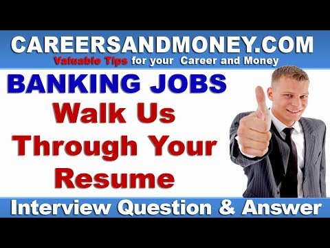 Tell us something about yourself OR Walk us through your resume - Bank Interview Question and Answer Video