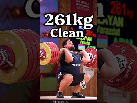 Varazdat Lalalyan (Armenia 🇦🇲) 261kg / 575lbs Clean Slow Motion 2025 Worlds #weightlifting