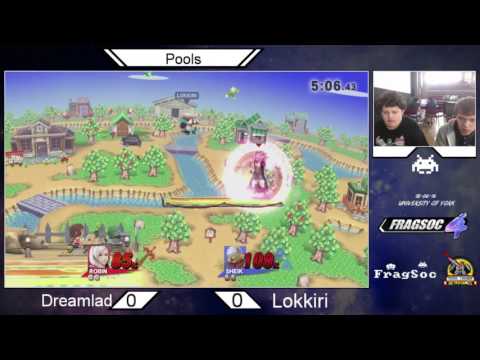 Fragsoc 4 - Dreamlad (Robin/Marth) Vs. Lokkiri (Sheik) -  Sm4sh Pools