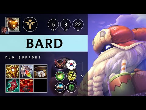 Bard Support vs Nautilus - KR Grandmaster Patch 25.13
