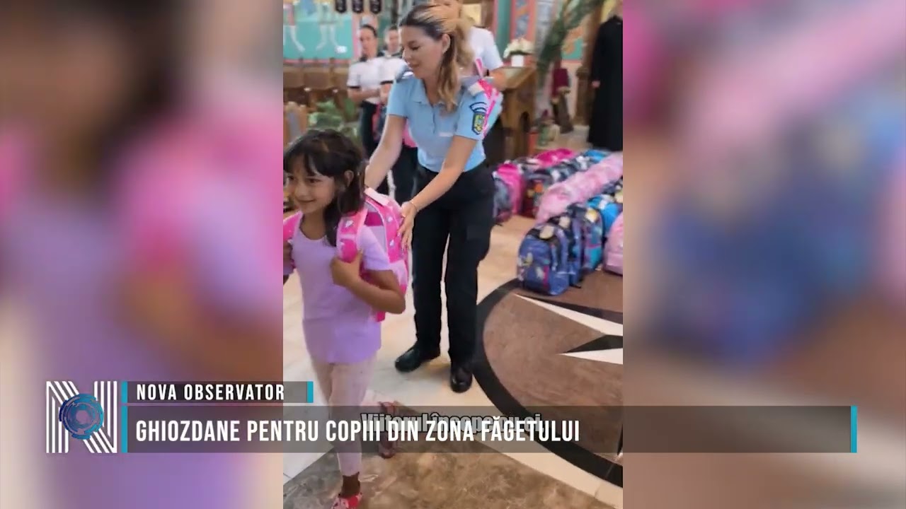 Ghiozdane pentru copiii din zona Făgetului
