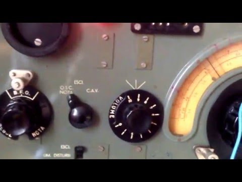 R-107 english receiver 1941 after alignment with poor wire antenna on 20 meters from Genoa north IT