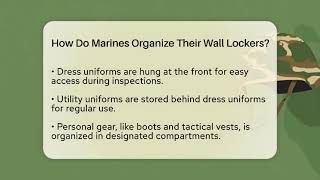 How Do Marines Organize Their Wall Lockers - Battle Ready Force