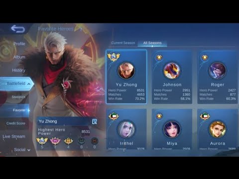 EXP LANE! Yu zhong bestbuild 2023 [ evilwolf TOP 1 GLOBAL YU ZHONG ] gameplay Yu Zhong🔥