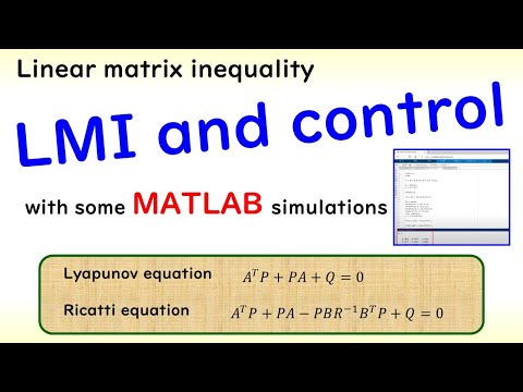 機械システム工学科 📖LMI and control (with some MATLAB simulations) ✅Linear matrix inequalities✅