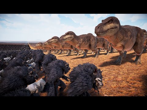 10,000 T-Rex Dinosaurs vs 2,000,000 Evil Team — UEBS 2