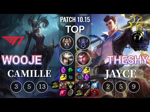 T1 Wooje Camille vs IG TheShy Jayce Top - KR Patch 10.15