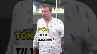 Tony G TILTS, Gets Trolled &amp; RAGE Quits!!! Poker Player in FURY After Crazy AA Hand! #Poker #Tilt