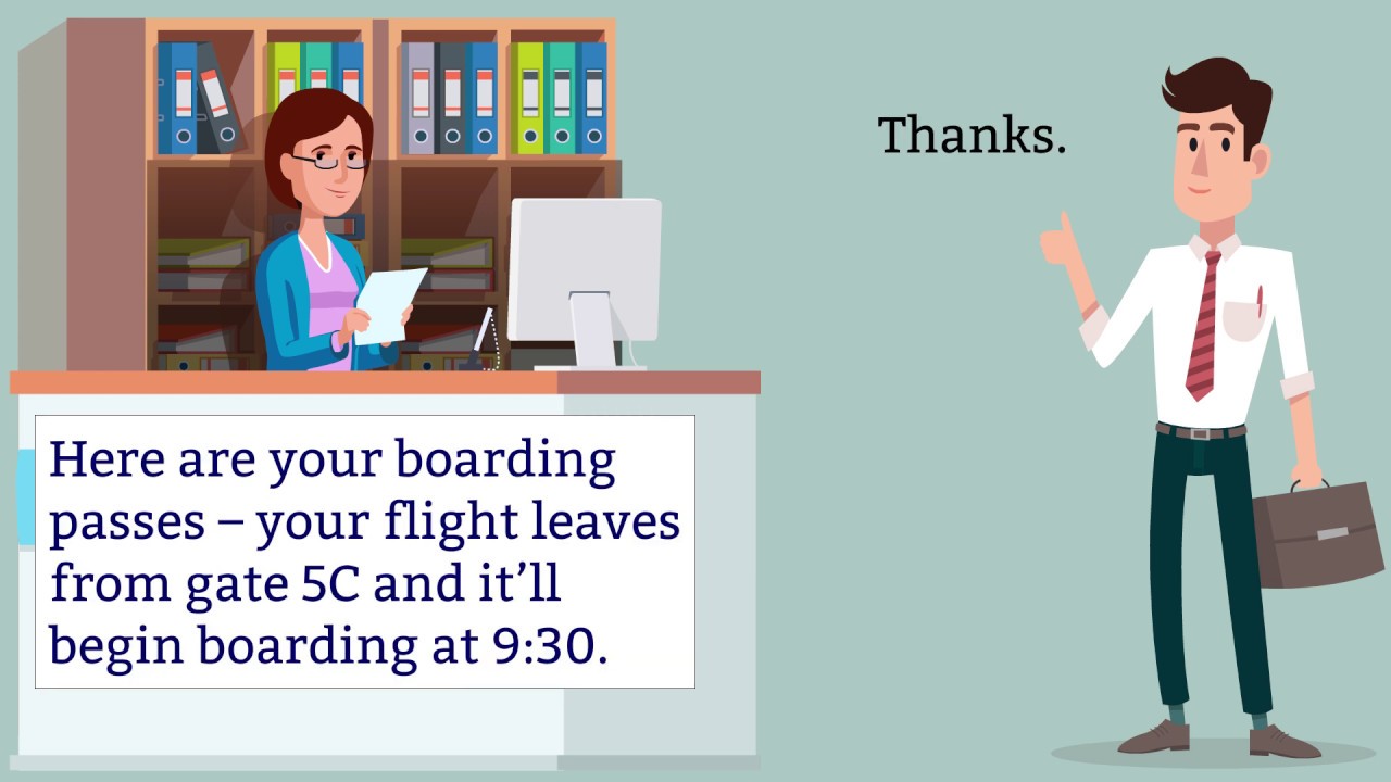 Booking flights and flying - Learn English through conversation