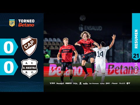 PLATENSE 0 - 0 DEPORTIVO RIESTRA I Resumen del partido | #TorneoBetano 2024