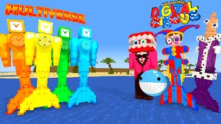 Monster School & Elemental Clock Brothers VS POMNI & DIGITAL CIRCUS BROTHER -  Minecraft Animation