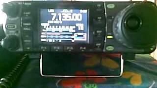 QSO auf 40 m Band um 9:30 Uhr 17.03.2010 mit Icom ic 7000 Mobil an Mantova Turbo 5/8