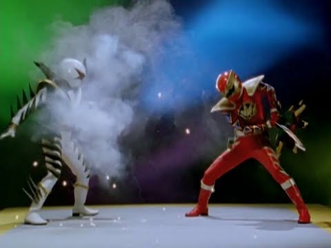 Power Ranger Dino Trueno | Ranger Rojo vs Ranger Blanco Malvado